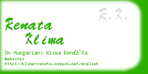 renata klima business card